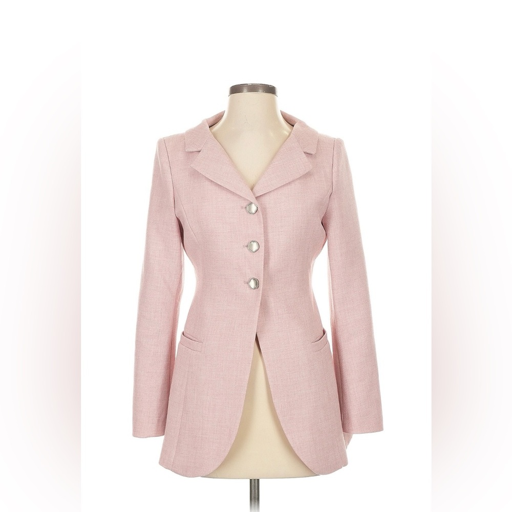 ASM Anna Women's Pink Tailored Button Front Blazer Jacket